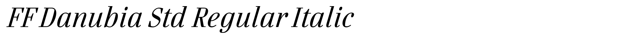 FF Danubia Std Regular Italic image